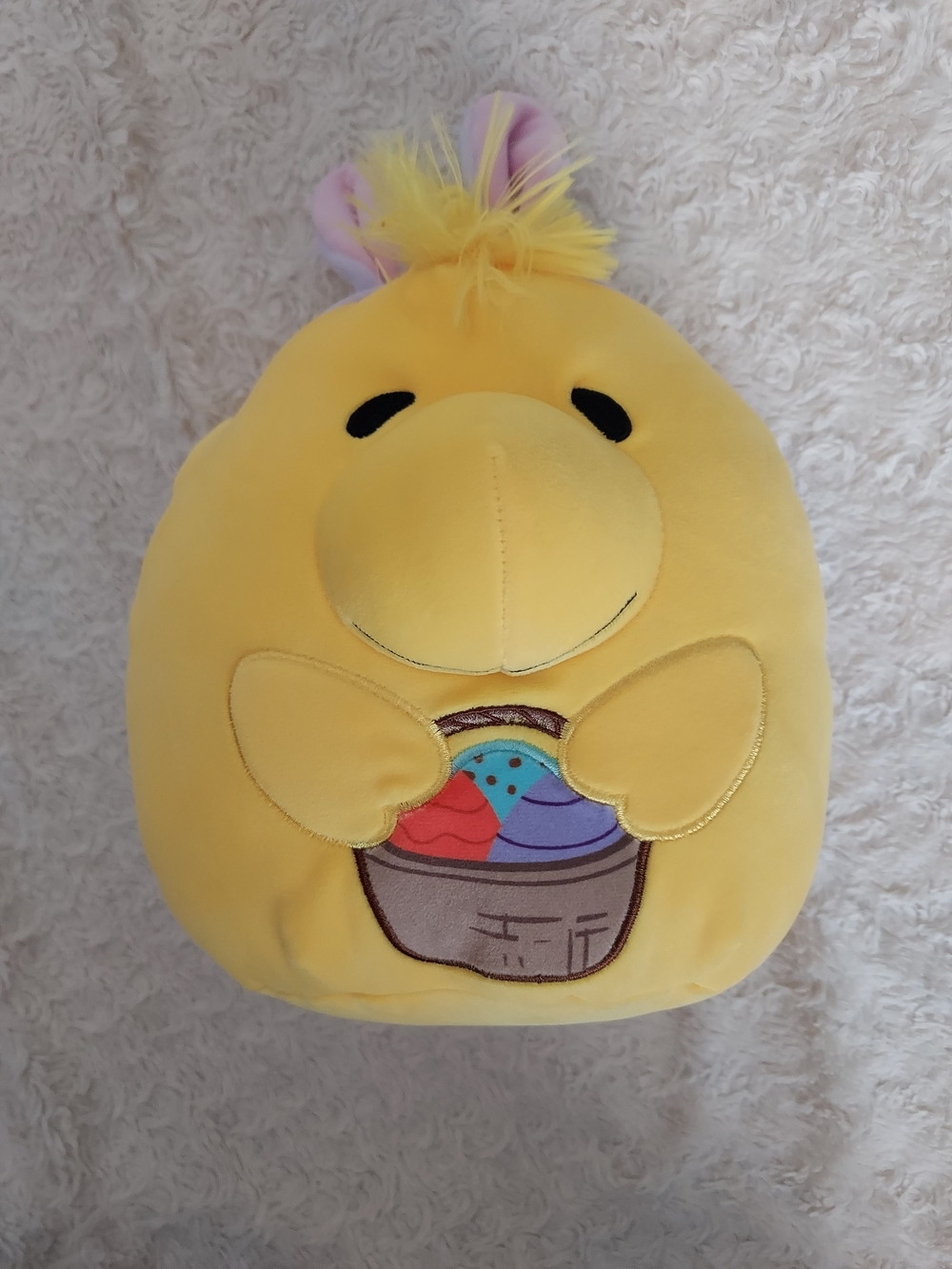 Squishmallows Peanuts Woodstock Bunny Easter Egg Basket Plush Classic